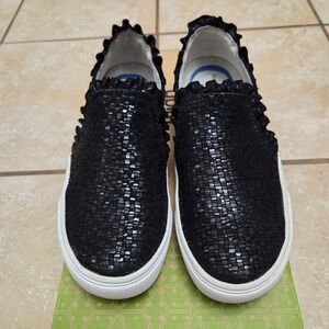 Nurse Mates Farrah Black Slip On Shoes Slip Resistant Women Size 5